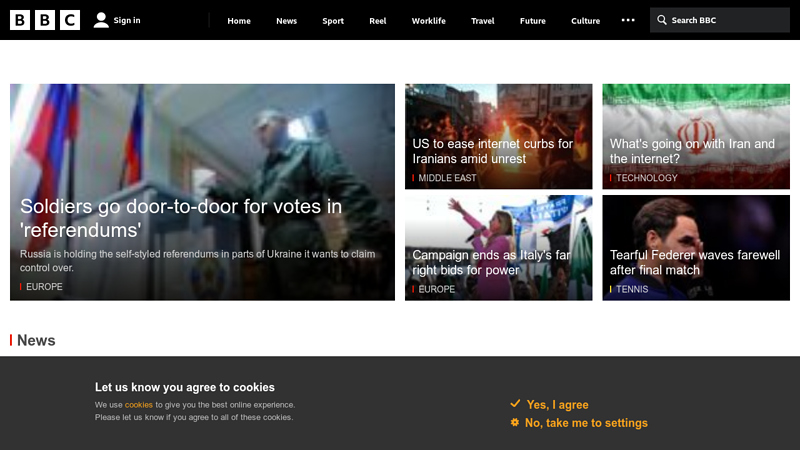 bbc-homepage
Breaking news, sport, TV, radio and a whole lot more. The BBC informs, educates and entertains - wherever you are, whatever your age.
BC, bbc.co.uk, Search, British Broadcasting Corporation
