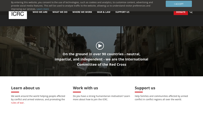 International Committee of the Red Cross - Home Page thumbnail
