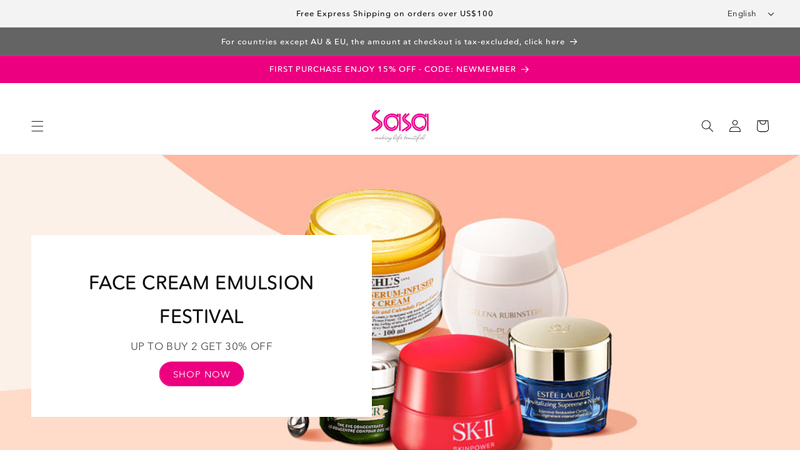 Sasa.com: Best Beauty & Health Care Products
Sasa.com offers a huge variety of beauty & health care products. Shop online and get the best offers on all your favorite products.
Beauty Products, Health Products, Best Beauty Products,Best Health Products,Beauty Care Products,Health Care Products,Health & Beauty,Sasa Beauty Products,Sasa Health Products,Sasa
